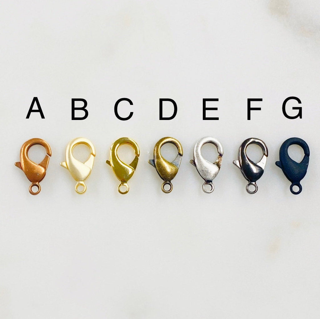 Brass 20mm Rounded Lobster Clasp Choose Your Style Clasp (5pc)
