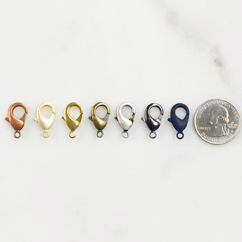 Brass 20mm Rounded Lobster Clasp Choose Your Style Clasp (5pc)