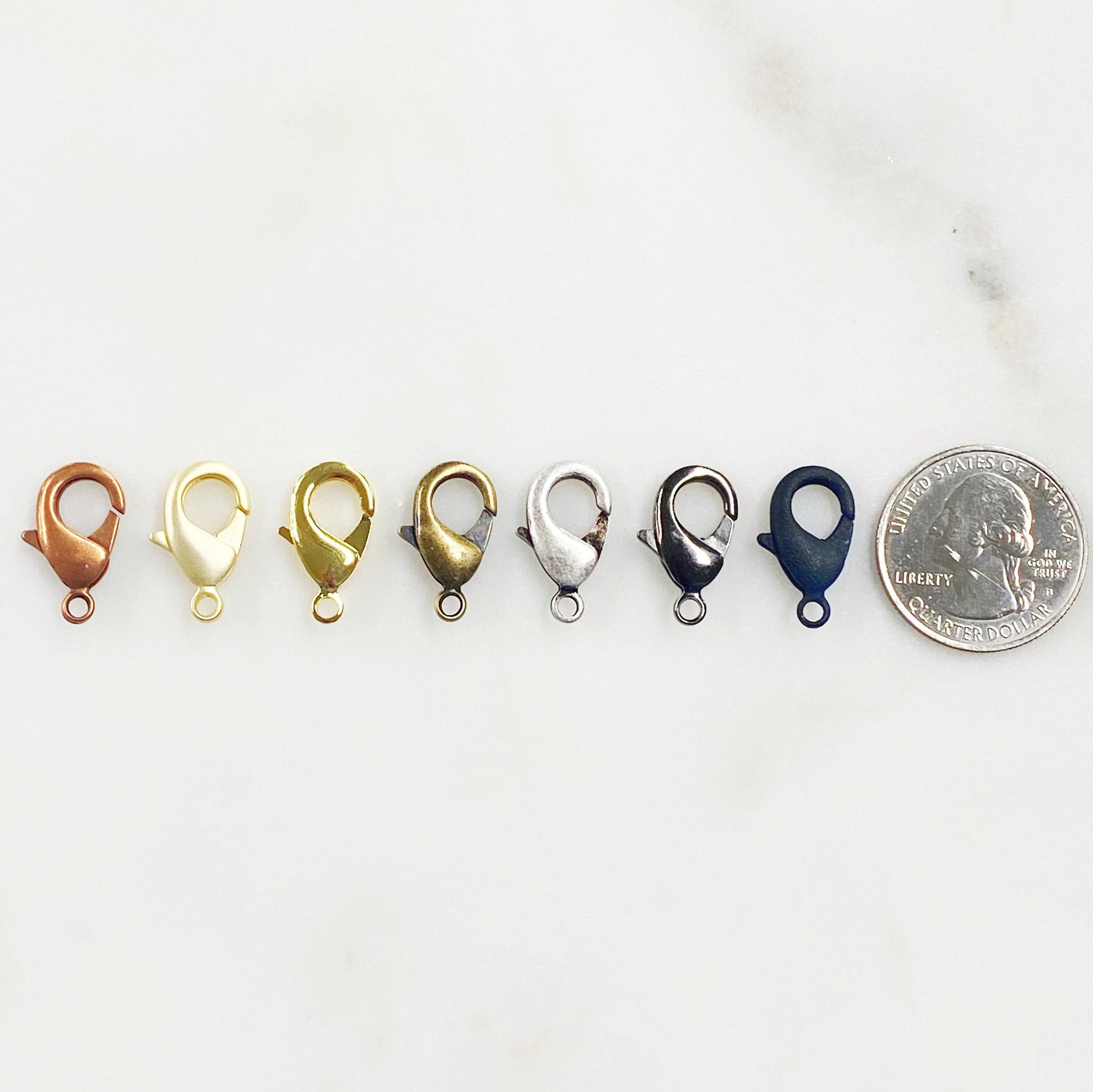 Brass 20mm Rounded Lobster Clasp Choose Your Style Clasp (5pc)