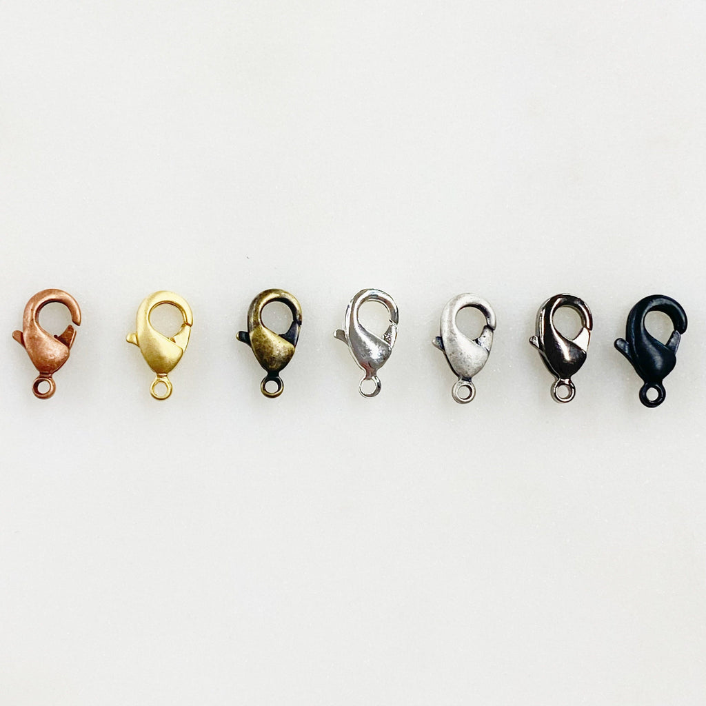 Brass 9mm Rounded Lobster Clasp Choose Your Style Clasp (10pc)