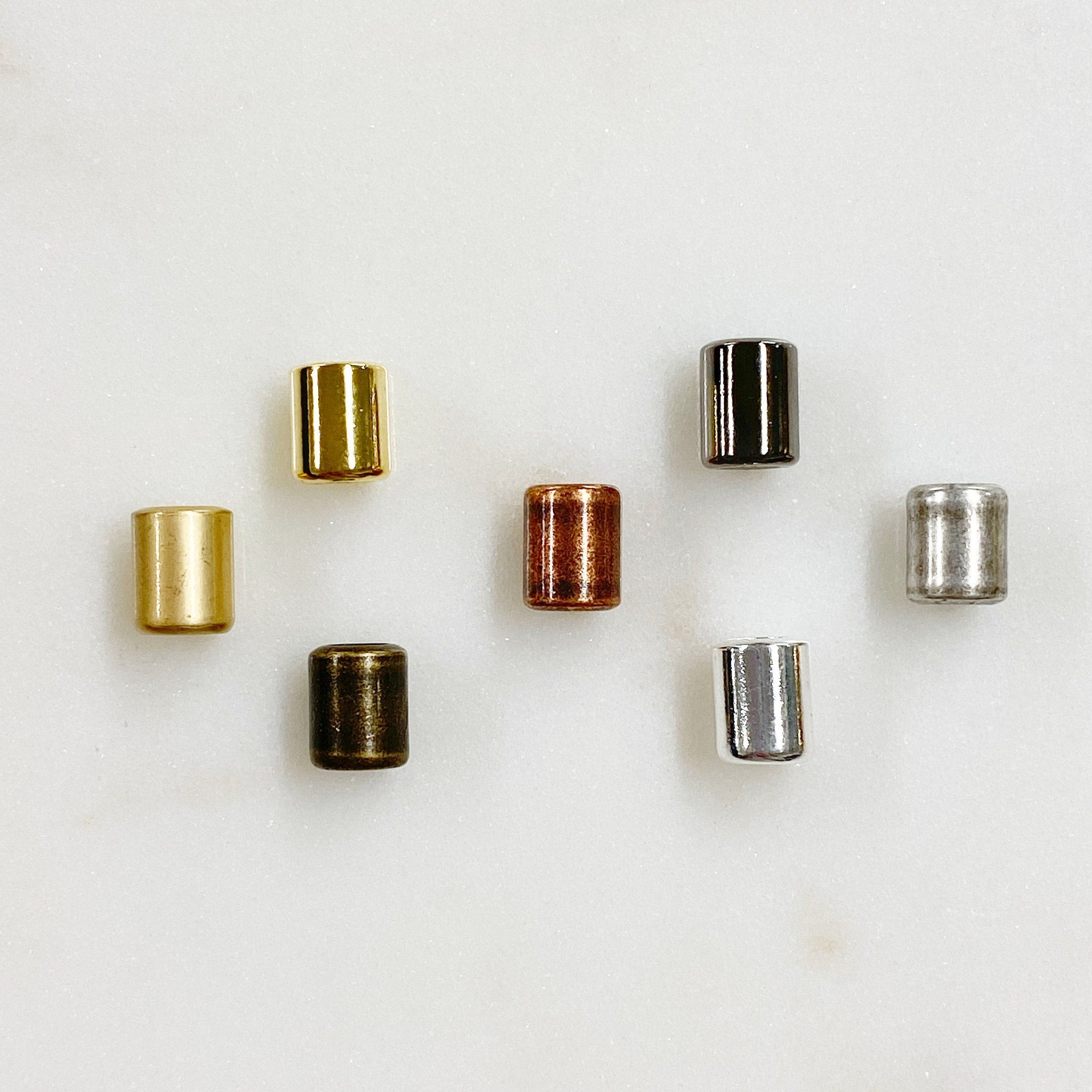 Brass String on Tube Clasp 4mmx5mm Clasp Findings (5pc)
