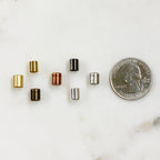 Brass String on Tube Clasp 4mmx5mm Clasp Findings (5pc)