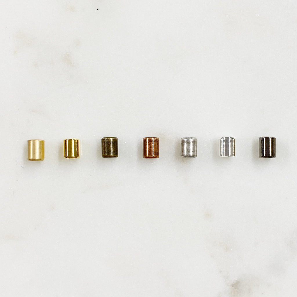 Brass String on Tube Clasp 4mmx5mm Clasp Findings (5pc)