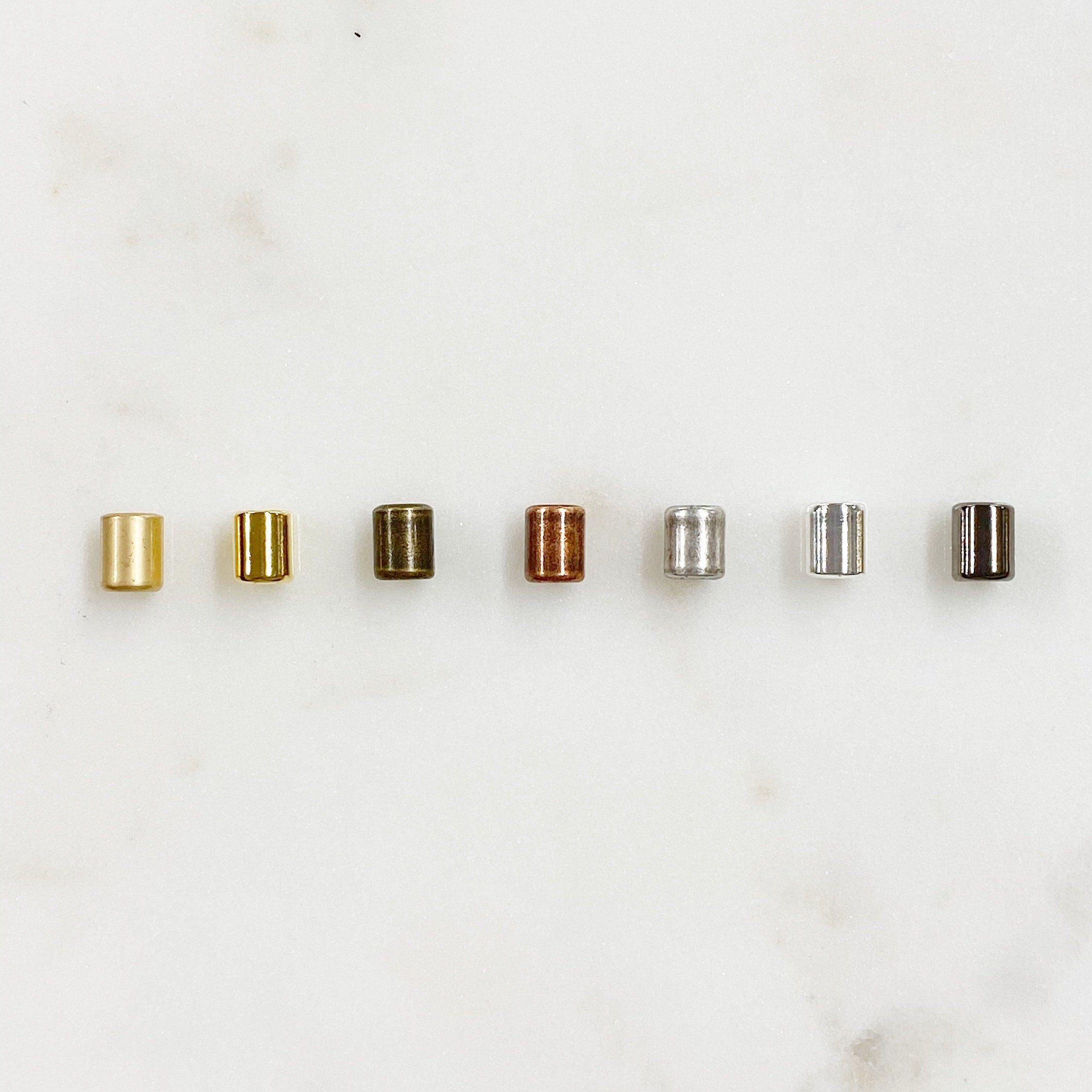 Brass String on Tube Clasp 4mmx5mm Clasp Findings (5pc)