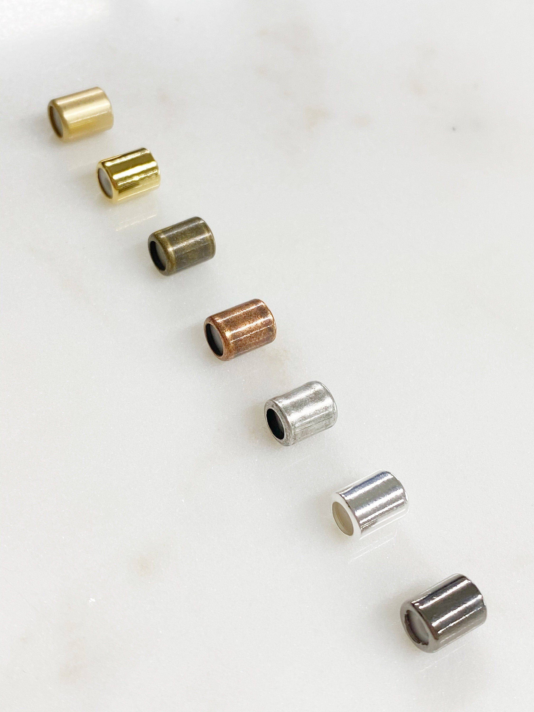 Brass String on Tube Clasp 4mmx5mm Clasp Findings (5pc)