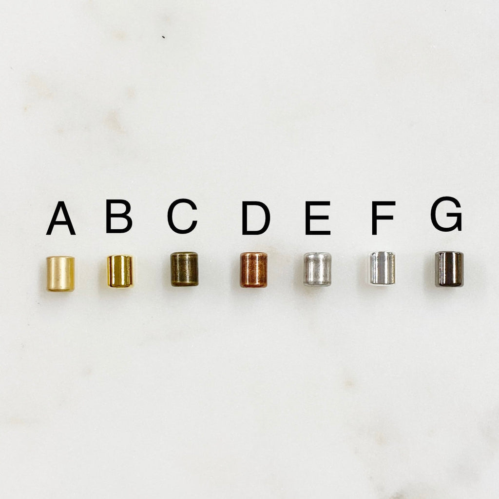 Brass String on Tube Clasp 4mmx5mm Clasp Findings (5pc)
