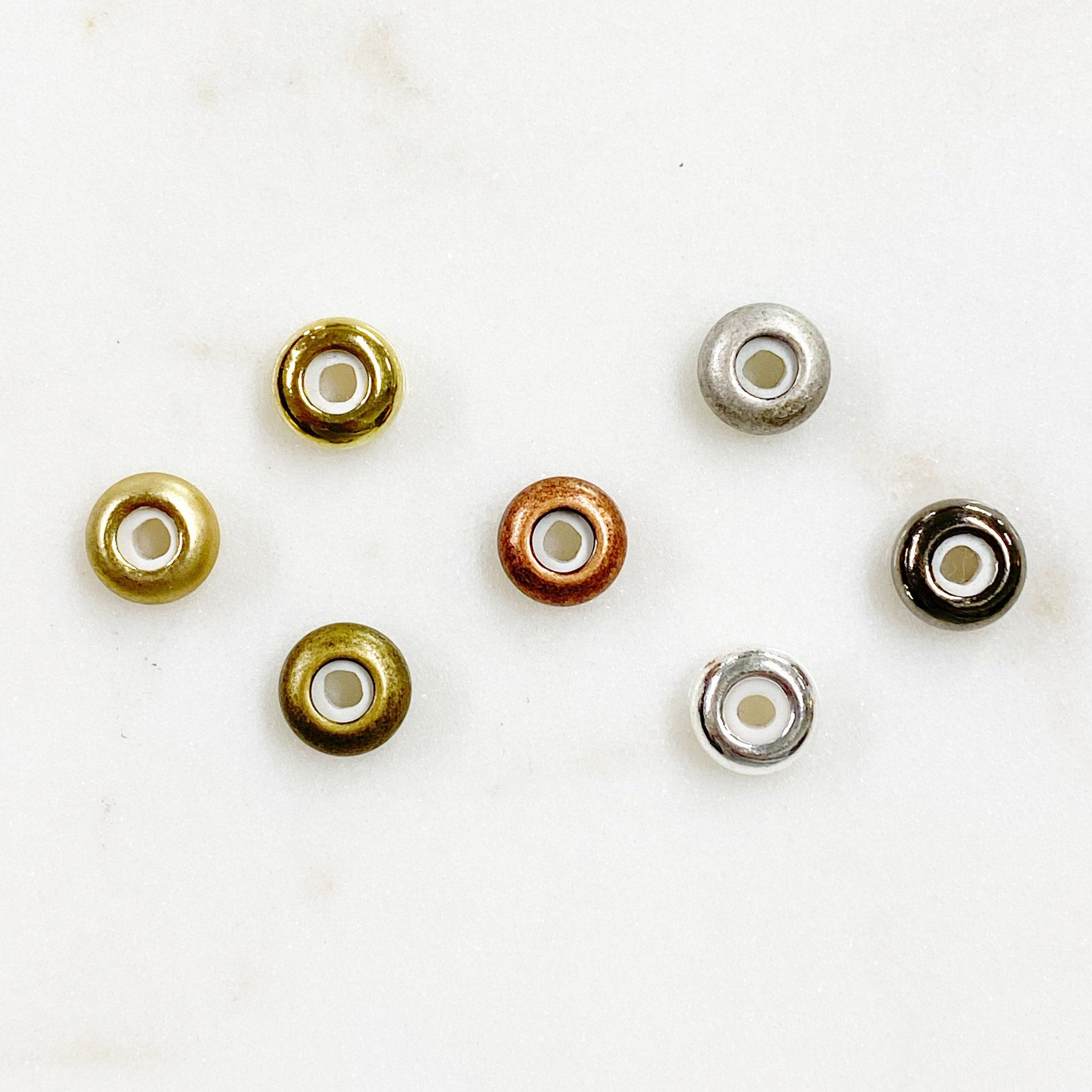Brass String on Round Clasp 8mm x 4mm Clasp Findings (5pc)