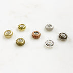 Brass String on Round Clasp 8mm x 4mm Clasp Findings (5pc)