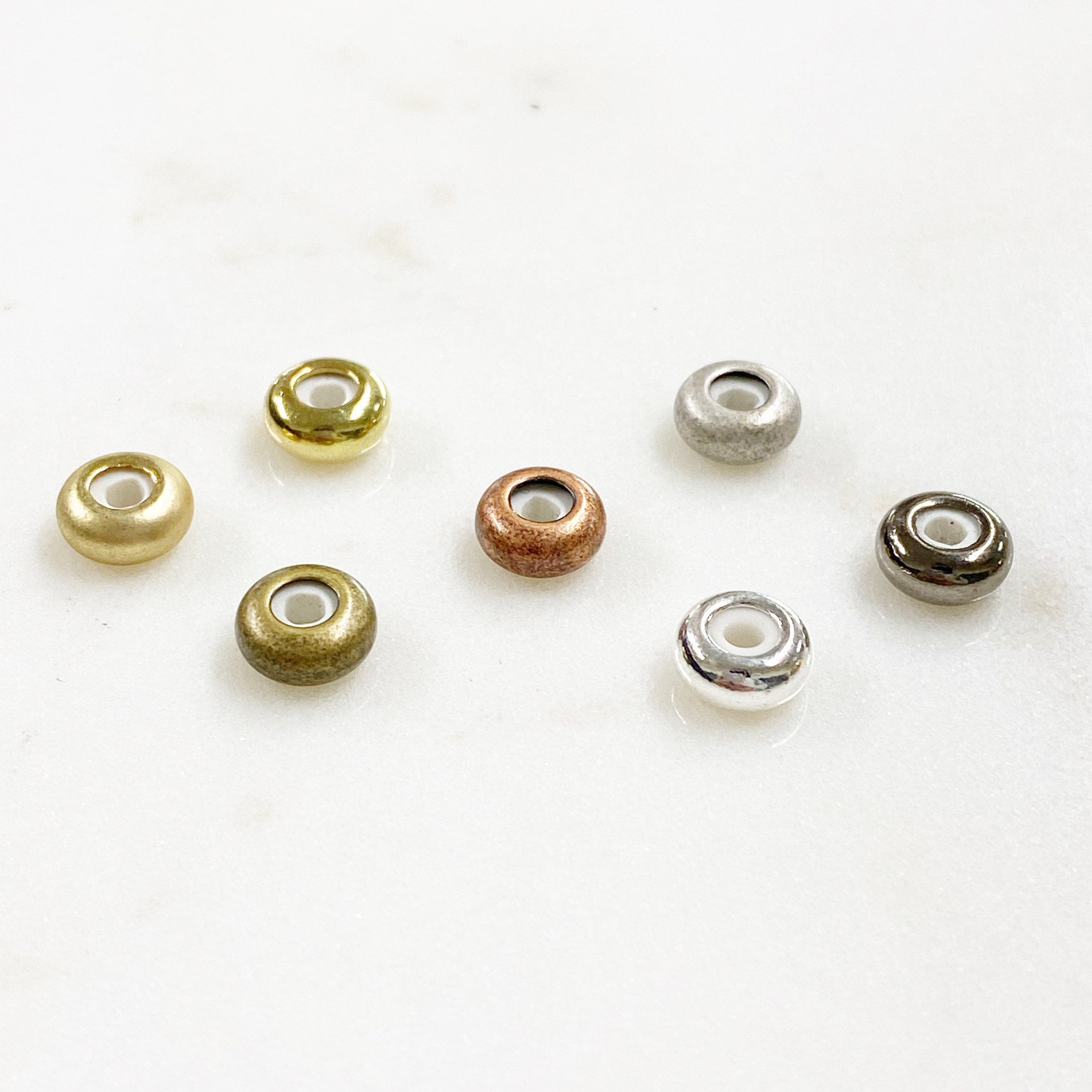 Brass String on Round Clasp 8mm x 4mm Clasp Findings (5pc)