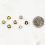 Brass String on Round Clasp 8mm x 4mm Clasp Findings (5pc)