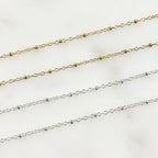 Sterling Silver or 14K Gold Filled Dainty Thin Satellite Chain or Dainty