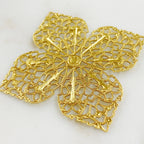 Raw Brass Filigree Medallion Jewelry Tools (2pc)