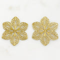 45mm Raw Brass Filigree Wire Tracery Medallion (2pc)