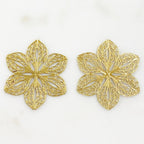 45mm Raw Brass Filigree Wire Tracery Medallion (2pc)