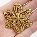 45mm Raw Brass Filigree Wire Tracery Medallion (2pc)