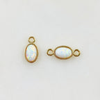 Gold Plated 16K Opal Pendant Charm Choose Your Style Single Loop