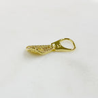 25mmx11mm Gold Plated Bottle Opener Sparkle Gold Charm Bottle Cap Opener CZ