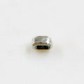 9mmx5mm Sterling Silver Artisan Organic Hammered Textured Spacer Bead