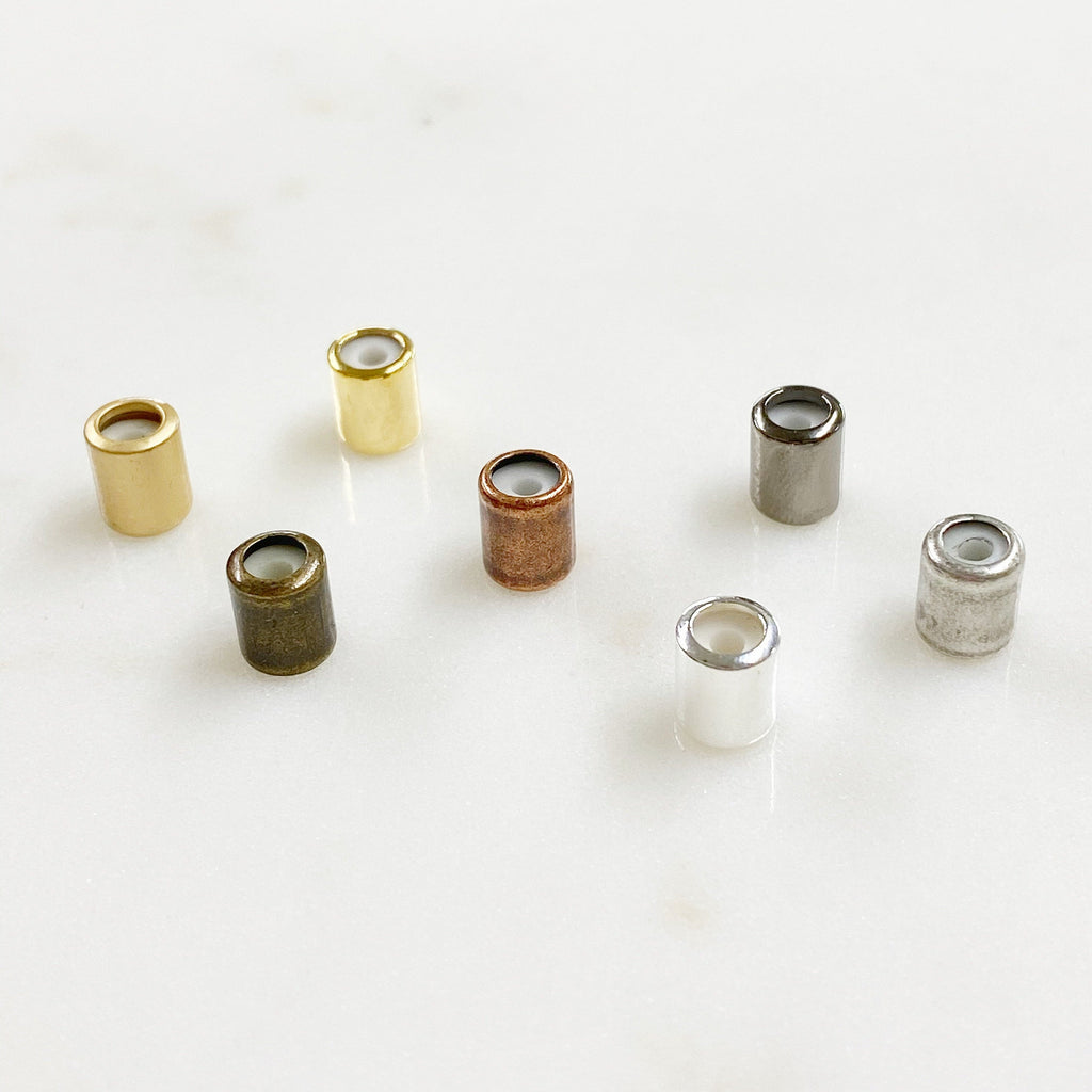 Brass String on Tube Clasp 4mmx5mm Clasp Findings (5pc)