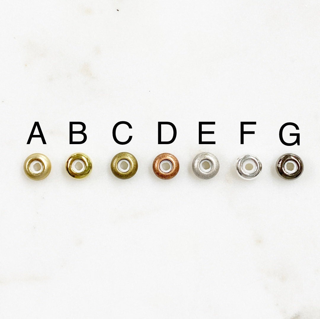 Brass String on Round Clasp 8mm x 4mm Clasp Findings (5pc)