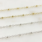 Sterling Silver or 14K Gold Filled Dainty Thin Satellite Chain or Dainty