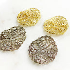 30mmx23mm Base Metal Filigree Gold or Silver Plated Medallion (2pc)