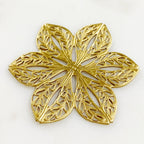 45mm Raw Brass Filigree Wire Tracery Medallion (2pc)