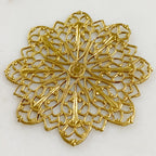 43mm Raw Brass Filigree Intricate Pattern (2pc)
