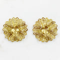 Raw Brass Filigree Raised Round (2pc)