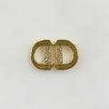 20mmx13mm Gold Plated Cubic Zirconia Connector Chain Connector Charm