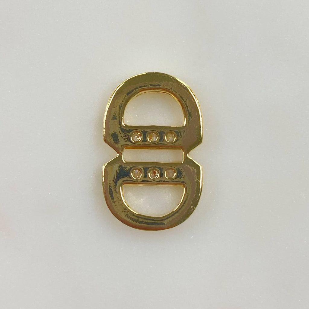 20mmx13mm Gold Plated Cubic Zirconia Connector Chain Connector Charm