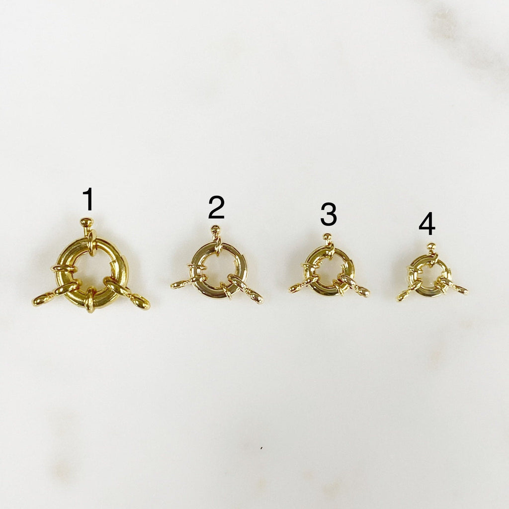 Gold Plated Fancy Spring Ring with Lever Spring Ring Chain Findings