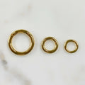 Gold Plated Simple Round Lever Gate Clasp Small Medium or Large