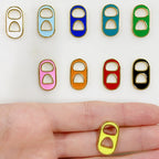 Gold Plated Can Tab Enamel Charms Soda Pop Can Tabs