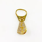 25mmx11mm Gold Plated Bottle Opener Sparkle Gold Charm Bottle Cap Opener CZ