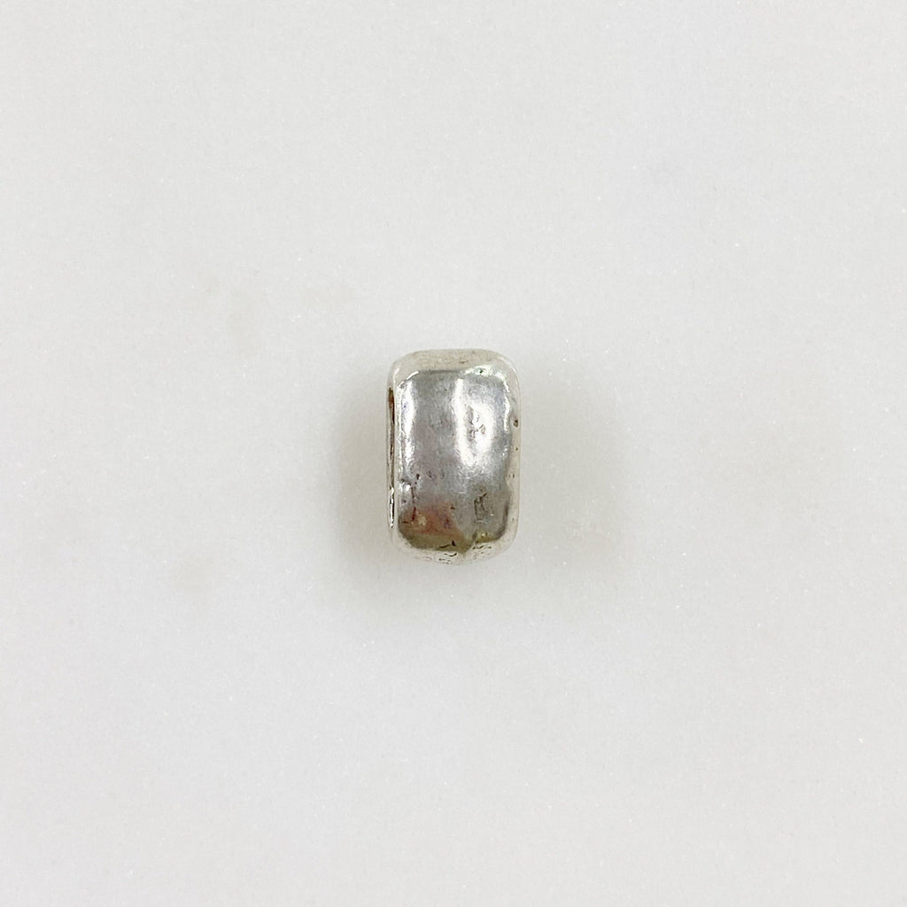 9mmx5mm Sterling Silver Artisan Organic Hammered Textured Spacer Bead