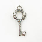 33mmx15mm Sterling Silver or Rhodium Plated Large Detailed Key Charm Key Charm