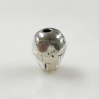 Sterling Silver Antique Skull Vertical Hole Bead Charm