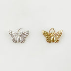 Sterling Silver or 14K Gold Filled or Butterfly Charm Lightweight Thin