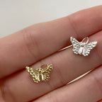 Sterling Silver or 14K Gold Filled or Butterfly Charm Lightweight Thin