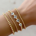 14K Gold Filled Custom Personalized Name Bracelet 4mm Ball Bracelet