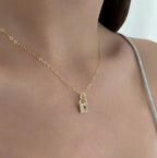 14K Gold Filled or Gold Plated Shimmer Lock Necklace