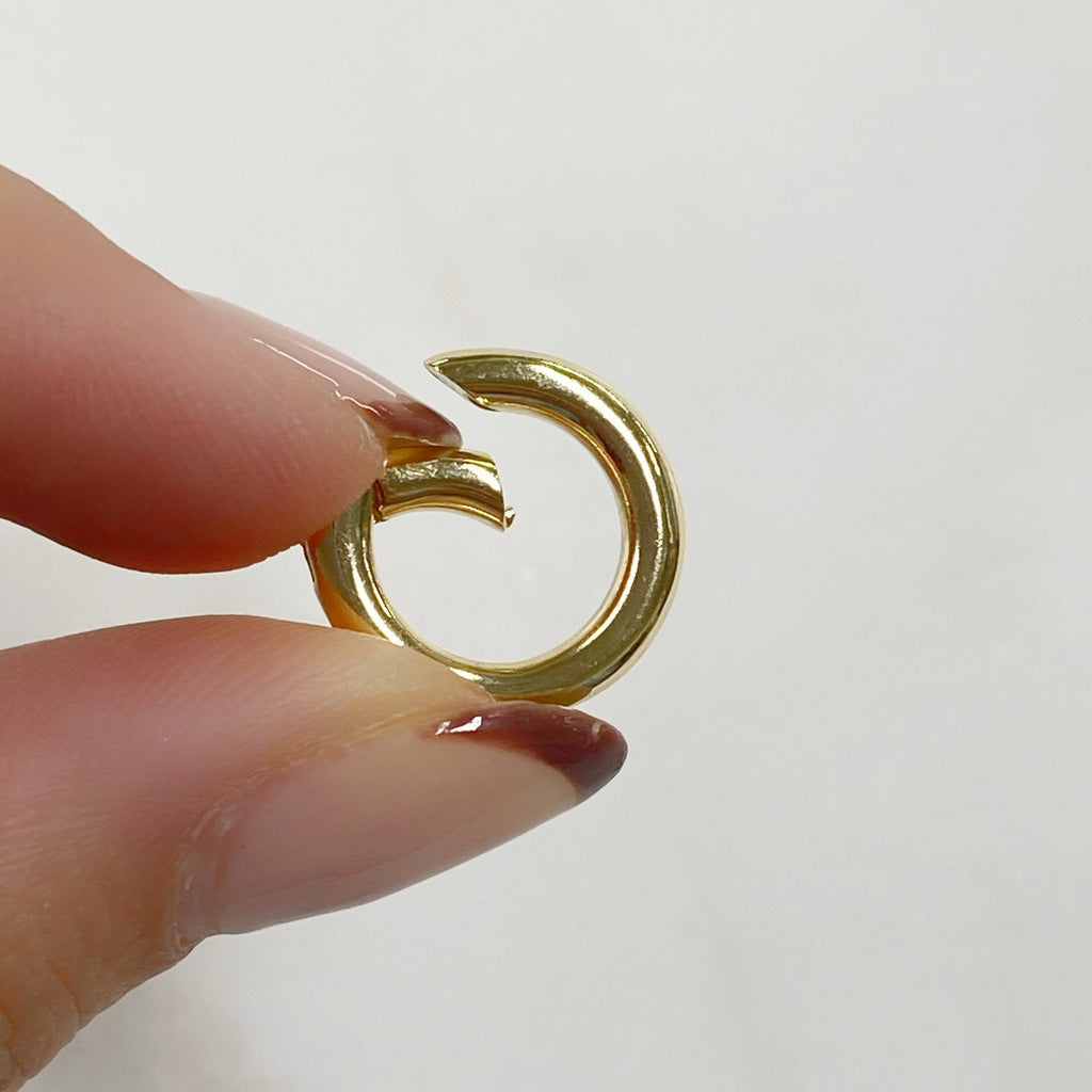 Gold Plated Simple Round Lever Gate Clasp Small Medium or Large