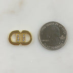 20mmx13mm Gold Plated Cubic Zirconia Connector Chain Connector Charm