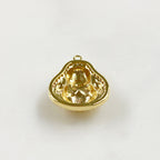 Gold Plated Buddha Cubic Zirconia Trimmed Hallow Buddha Charm Yoga