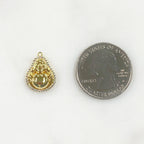 Gold Plated Buddha Cubic Zirconia Trimmed Hallow Buddha Charm Yoga