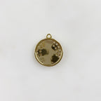 15mmx8mm Gold Plated Coin Clear CZ Pave Buddha Ohm Coin Yoga Buddhist Mantra