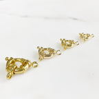 Gold Plated Fancy Spring Ring with Lever Spring Ring Chain Findings