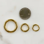 Gold Plated Simple Round Lever Gate Clasp Small Medium or Large