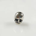 Sterling Silver Antique Skull Vertical Hole Bead Charm